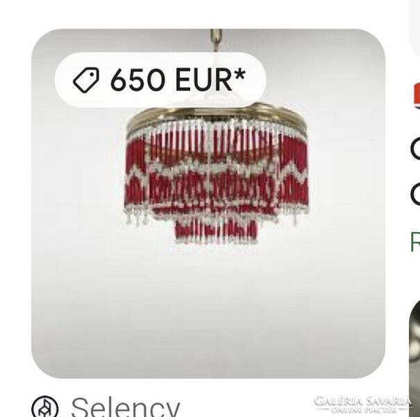 Art Deco Art Noveau különleges ritka Csillár (Hollywood Regancy. ) üveg pàlcàs réz làmpa