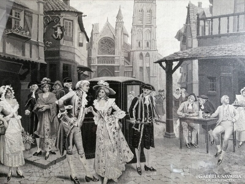 ANTIK SZŐTT SELYEMKÁRPIT - ALONSO PEREZ után NEYRET FRERES SZÖVŐMŰHELYÉBEN KÉSZÜLT