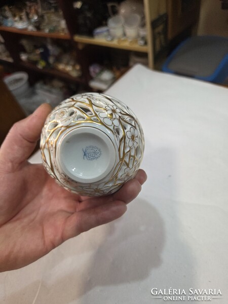 Herendi porcelán áttört bonbonier