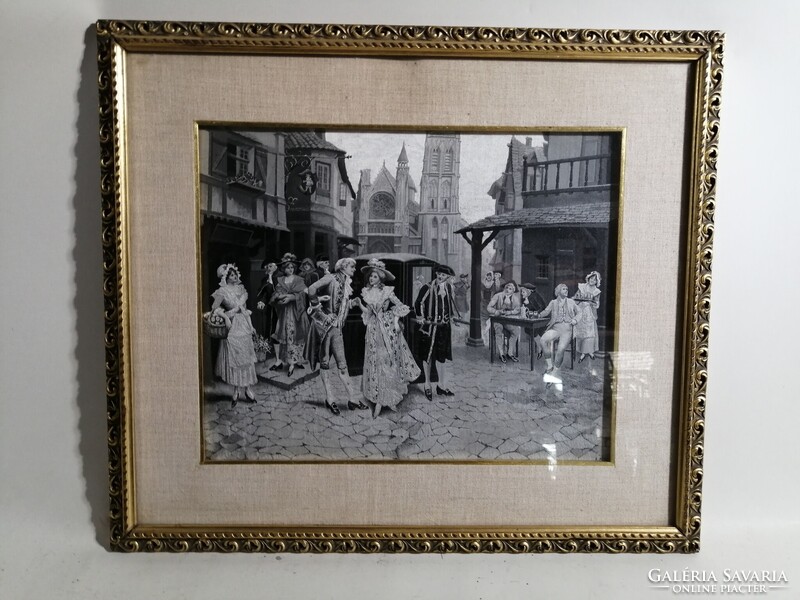 ANTIK SZŐTT SELYEMKÁRPIT - ALONSO PEREZ után NEYRET FRERES SZÖVŐMŰHELYÉBEN KÉSZÜLT