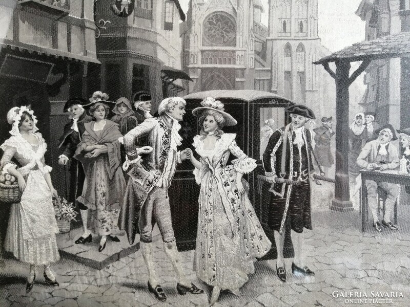 ANTIK SZŐTT SELYEMKÁRPIT - ALONSO PEREZ után NEYRET FRERES SZÖVŐMŰHELYÉBEN KÉSZÜLT