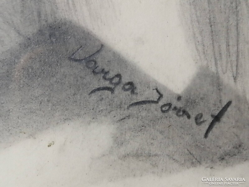 ART DECO NŐI AKT VARGA JÓZSEF JELZÉSSEL