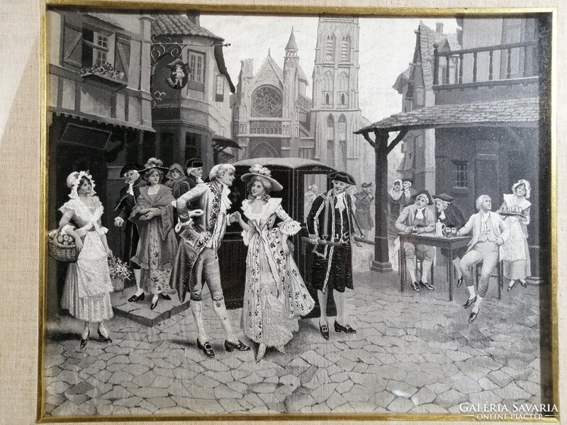 ANTIK SZŐTT SELYEMKÁRPIT - ALONSO PEREZ után NEYRET FRERES SZÖVŐMŰHELYÉBEN KÉSZÜLT