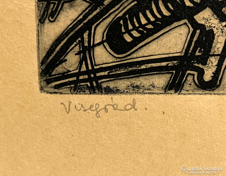 Raszler Károly (1925-2005) Visegrád - különleges, modern alkotás /számlát adunk hozzá/