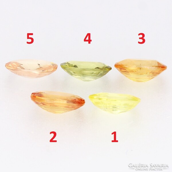(3) 0.31ct VVS-VS 5x3.4mm Kezeletlen Narancs Zafír, Csodálatosan Gyönyörű Drágakő