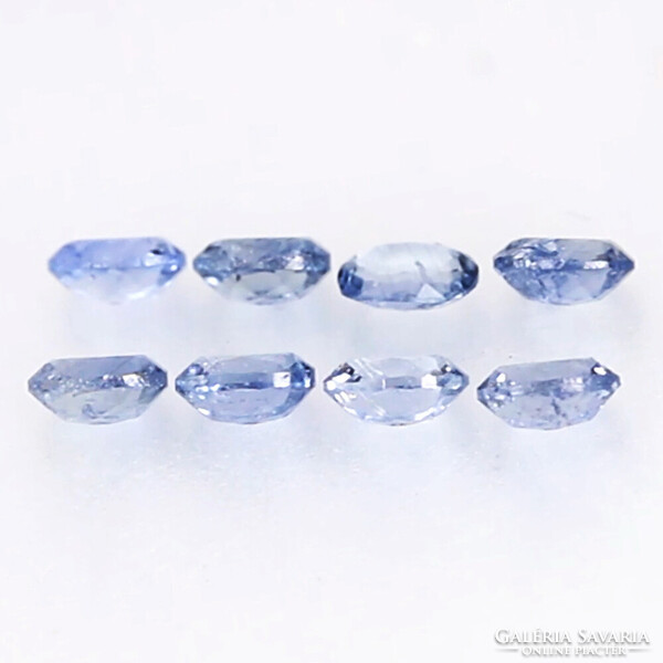 1.78ct 8db ~4x3mm Természetes Búzavirág Kék Ceylon Zafír, Káprázatosan Ragyogó Drágakövek