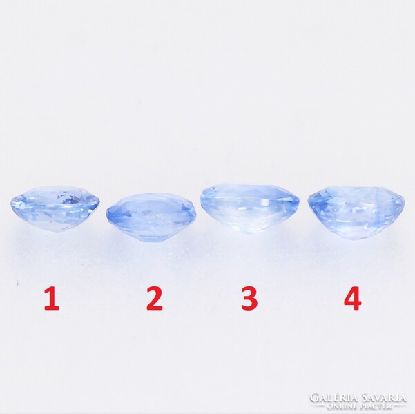 (4) 0.29ct 4.2x3.3mm Természetes Kék Ceylon Zafír, Gyönyörűen Ragyogó Drágakő