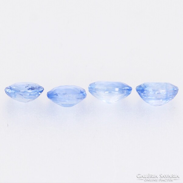(4) 0.29ct 4.2x3.3mm Természetes Kék Ceylon Zafír, Gyönyörűen Ragyogó Drágakő