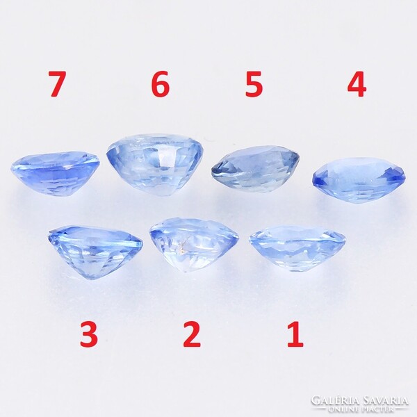 (4) 0.17ct VS 3.7x3mm Természetes Kék Ceylon Zafír, Csodálatos Drágakő