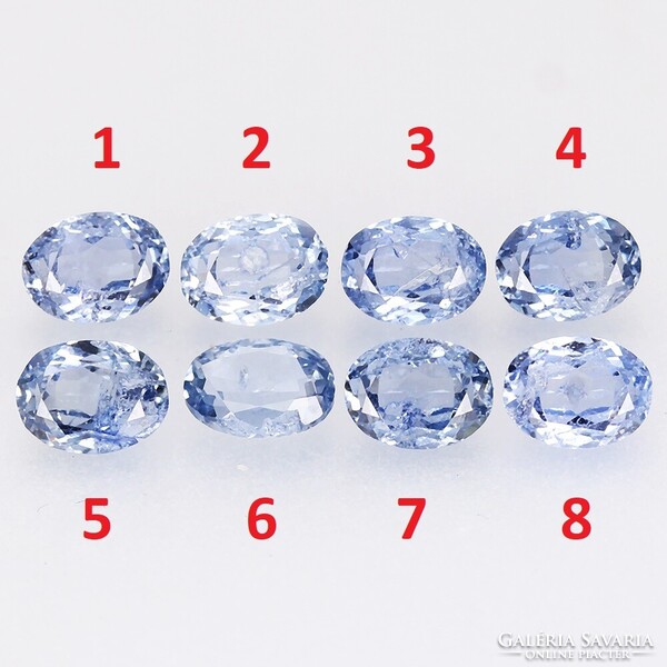 1.78ct 8db ~4x3mm Természetes Búzavirág Kék Ceylon Zafír, Káprázatosan Ragyogó Drágakövek
