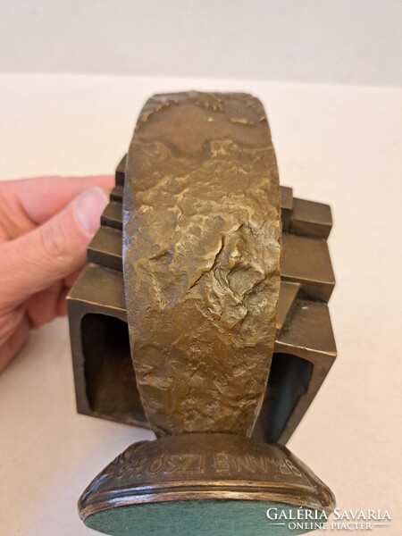 Merkúr bronz szobor Hungexpo vásárdíj, 84. őszi BNV 1986 Csíkszentmihályi Róbert (1940-2021)