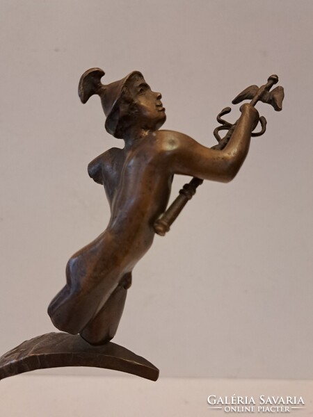 Merkúr bronz szobor Hungexpo vásárdíj, 84. őszi BNV 1986 Csíkszentmihályi Róbert (1940-2021)