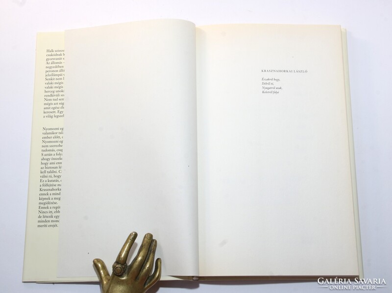 Dedikált Krasznahorkai László  - Északról hegy, délről tó Első kiadás a Nobel-díjas író regénye !!