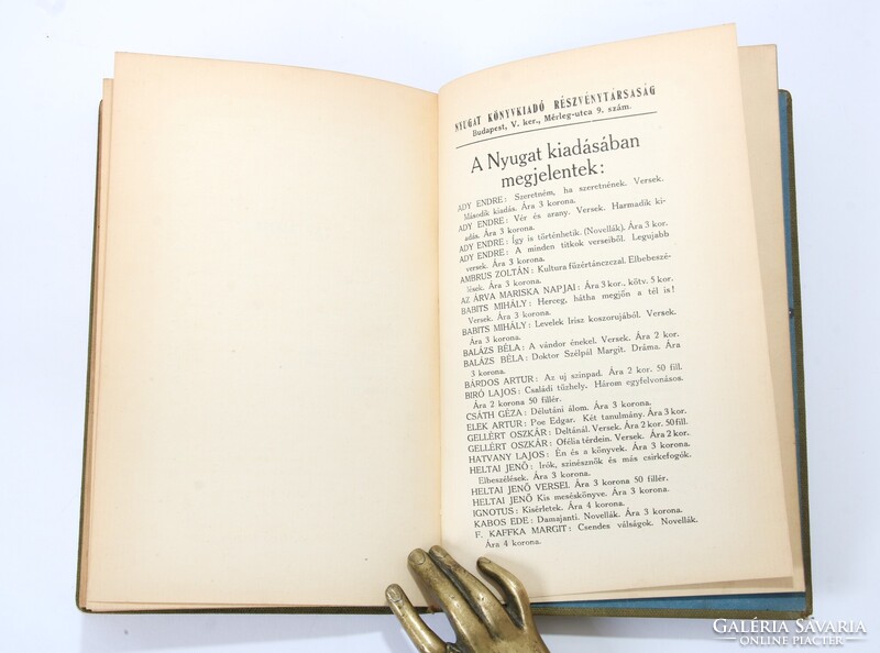 1911 - Csáth Géza - Délutáni álom - Első kiadás - különleges Falus Elek kötés Nyugat könyvei !!