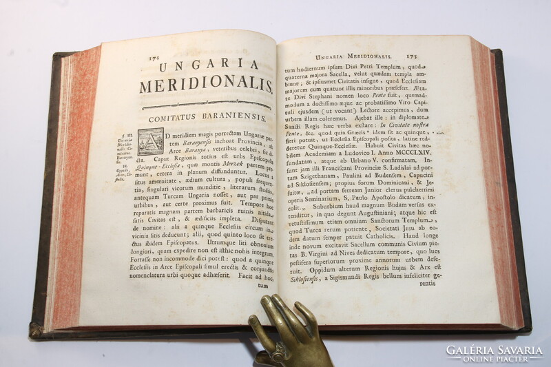 1768 - Túróczi László - Ungaria - Magyarország ismertetése Gyönyörű bőrkötésben !!