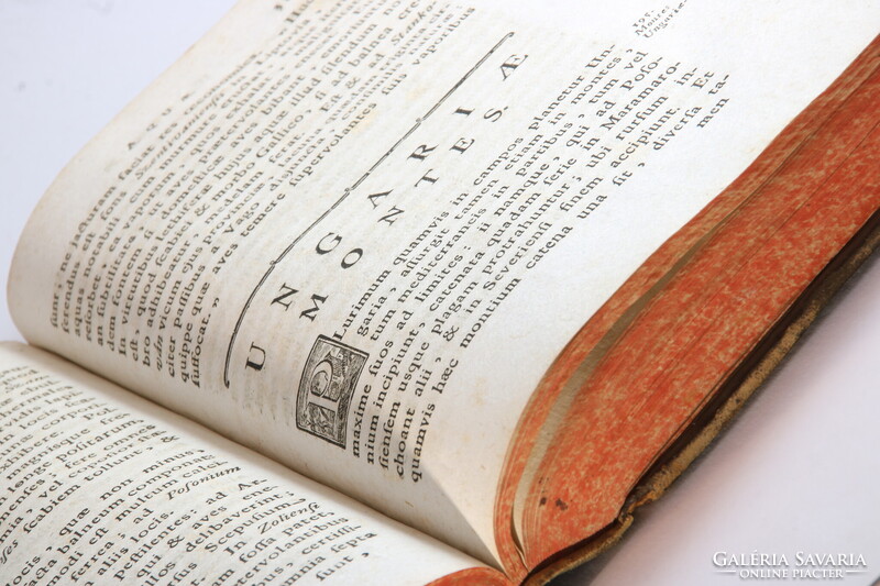 1768 - Túróczi László - Ungaria - Magyarország ismertetése Gyönyörű bőrkötésben !!