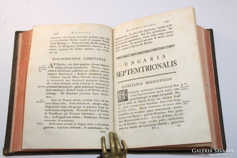1768 - Túróczi László - Ungaria - Magyarország ismertetése Gyönyörű bőrkötésben !!