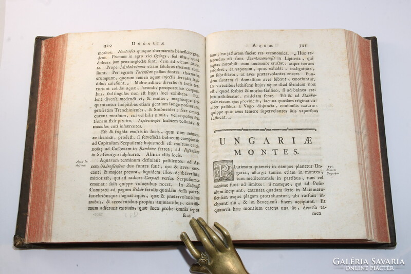 1768 - Túróczi László - Ungaria - Magyarország ismertetése Gyönyörű bőrkötésben !!