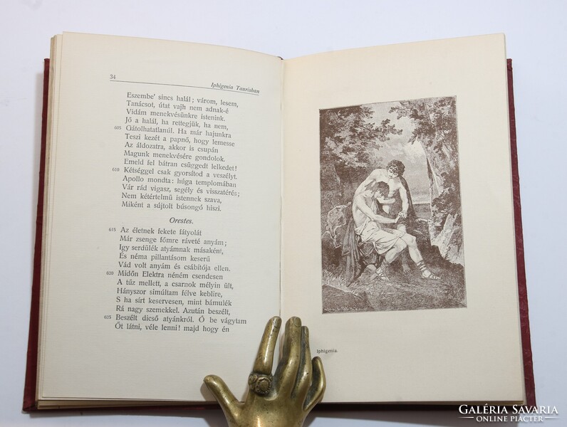1904 Szecessziós különleges Gottermayer kötés Goethe Iphigenia Taurisban Gyönyörű könyv !!