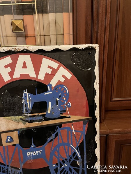 Eredeti art deco Pfaff zománc tábla 60x90 cm