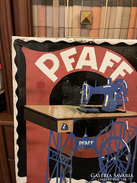 Eredeti art deco Pfaff zománc tábla 60x90 cm