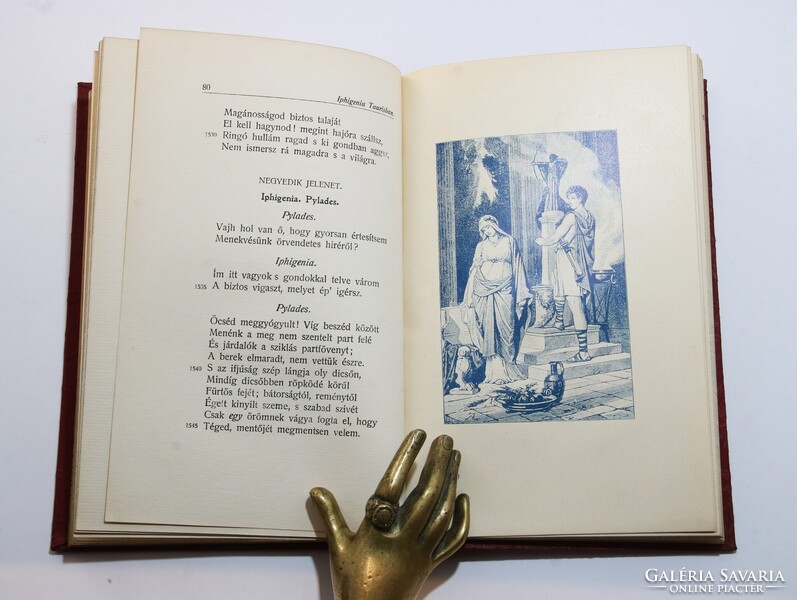 1904 Szecessziós különleges Gottermayer kötés Goethe Iphigenia Taurisban Gyönyörű könyv !!