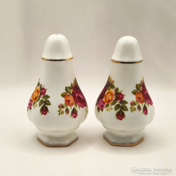 Angol fine bone china porcelán só bors tartó 10cm