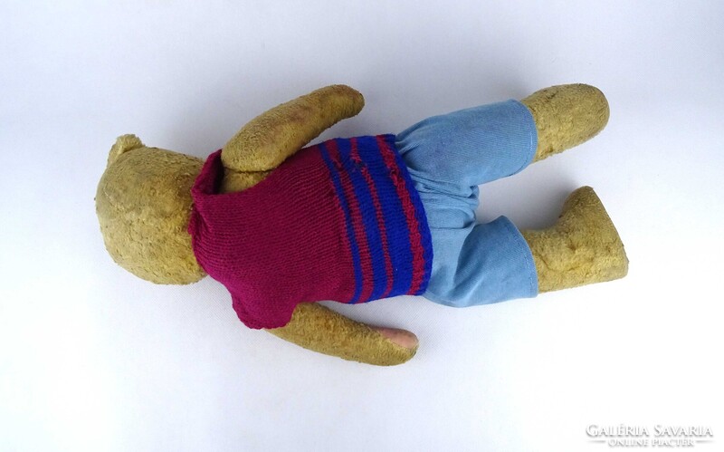 1Z502 Antik afrikkal tömött játék mackó Teddy maci 48 cm