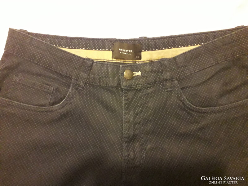 Reserved sötétkék cipzáros zsebes 33 farmer jellegű férfi nadrág