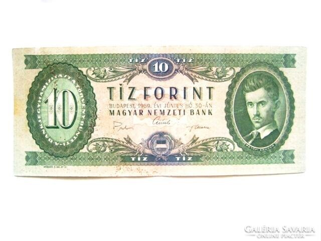 10 HUF 1962. Petőfi ten forints, the 123 mark! 268413 Serial number