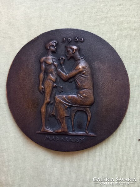 Madarassy Walter : Korányi Frigyes bronz plakett 1963