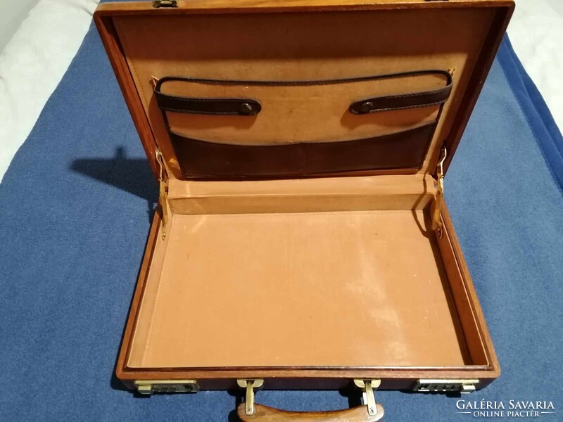 Presto Paliszanderfa számzáras diplomatatáska - RITKASÁG !