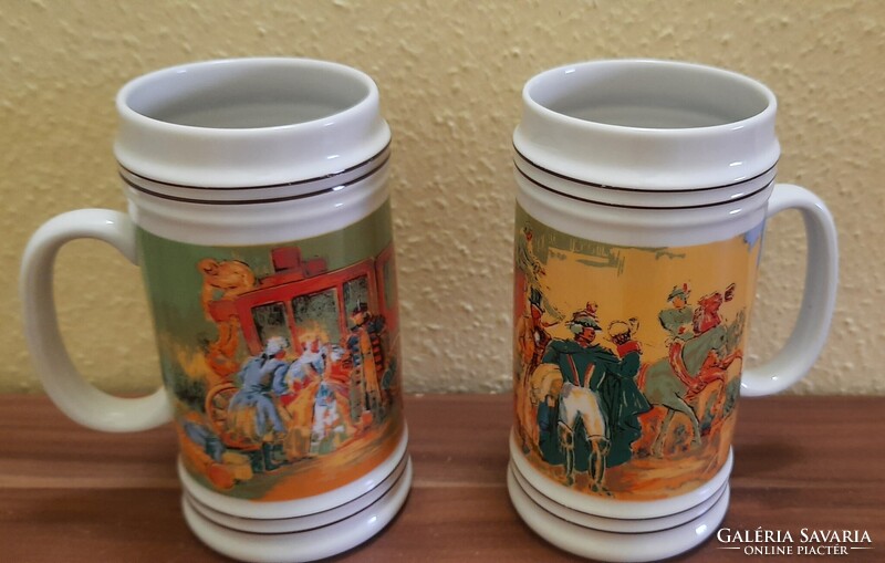 Hollóházi  korsó 2 db