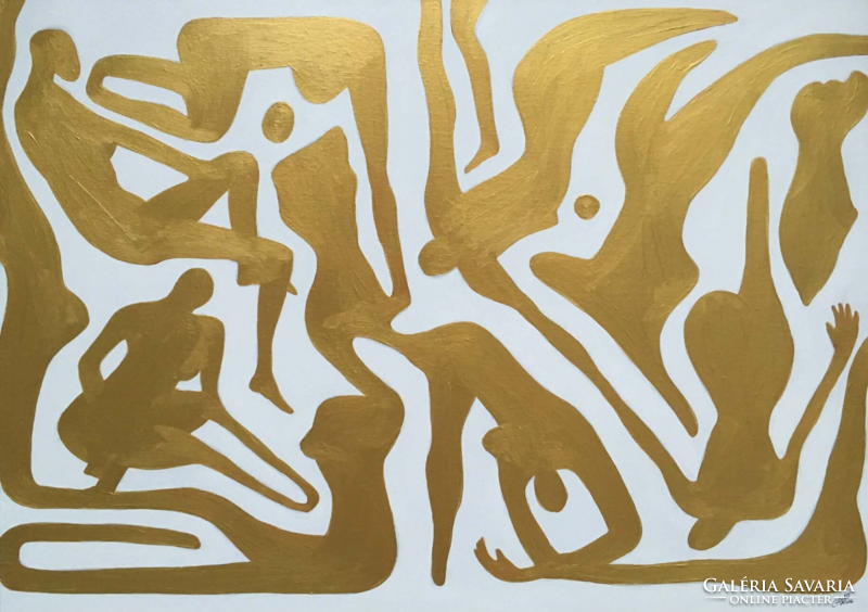 Táncolók c. Modern festmény – INGYENES SZÁLLÍTÁS Ápr. 18-ig