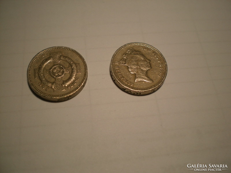 Ritka 1996-os kelta kereszt 1 font 1 font érme menta hiba fejjel lefelé Decus Et Tutame