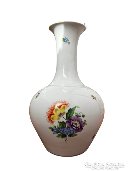 Herendi nagy (40 cm) porcelán váza – „Bouquet de Fleurs” minta