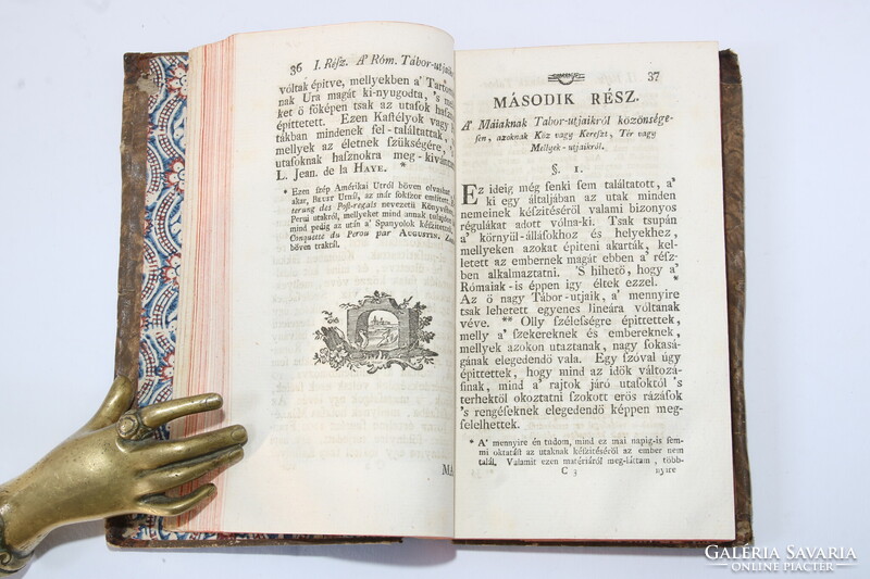 1778 -Gautier - Az utak és utszák épitésének módja a Sztáray nemesi család könyvtárából Szép Raritás