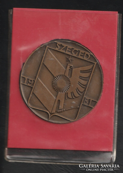 Emlékplakett. Szeged 1981