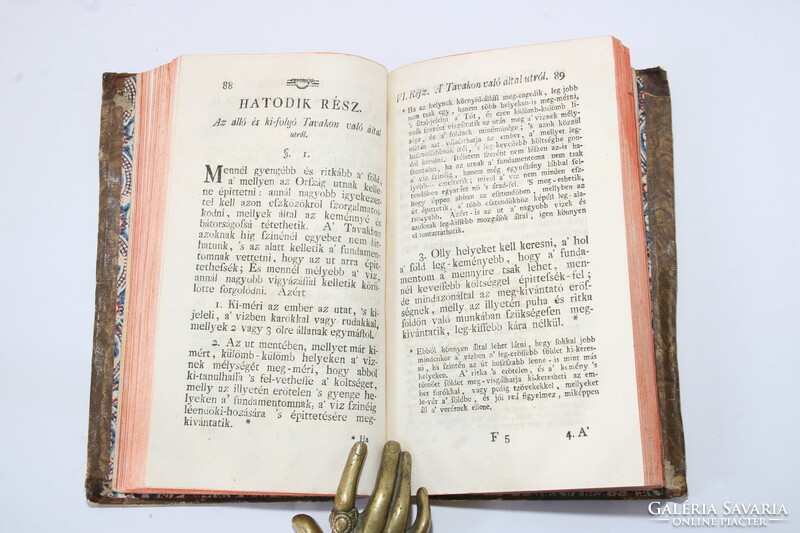 1778 -Gautier - Az utak és utszák épitésének módja a Sztáray nemesi család könyvtárából Szép Raritás