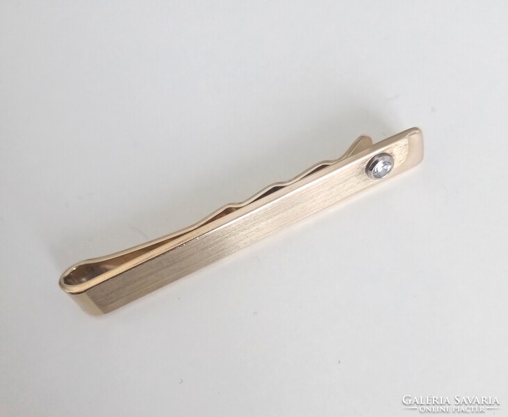 835-ös ezüst nyakkendőtű, aranyozva