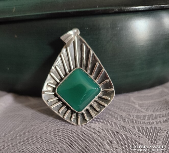 Ezüst medál/ krizopraz