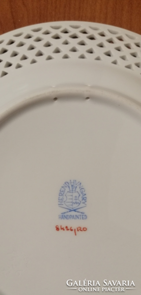 Herendi Rothschild mintás áttört falitányér - 20 cm