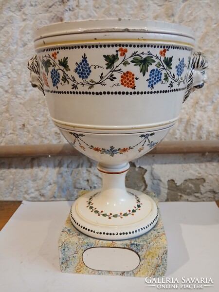 Antik keménycserép urna váza Bakonybél?Kassa?