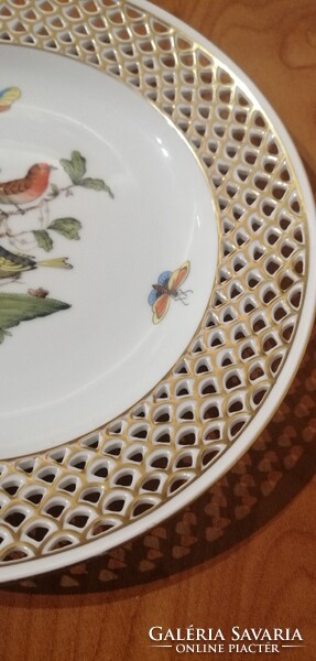 Herendi Rothschild mintás áttört falitányér - 20 cm