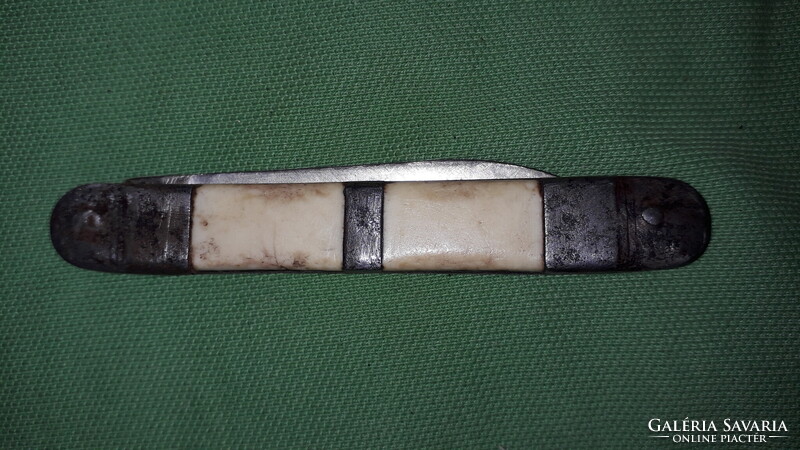 Antik jelzett fém / csontnyeles stílusos bicska 14 cm a penge 6 cm a képek szerint