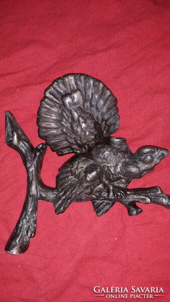 Antik réz RELIEF figura madár valaha díszes lámpadísz bútordísz 14 x 12 cm a képek szerint