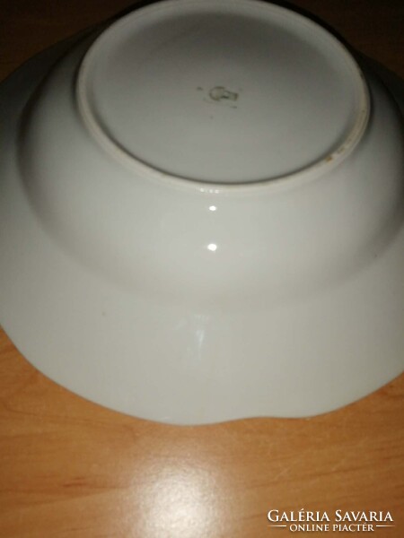 Zsolnay porcelán arany szegélyes, tollazott mélytányér - 6 db egyben - 24 cm (2p)