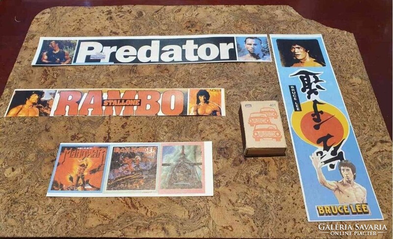 Retro matricák levonók rambo stallone bruce lee predátor schwarzenegger iron maiden manowar