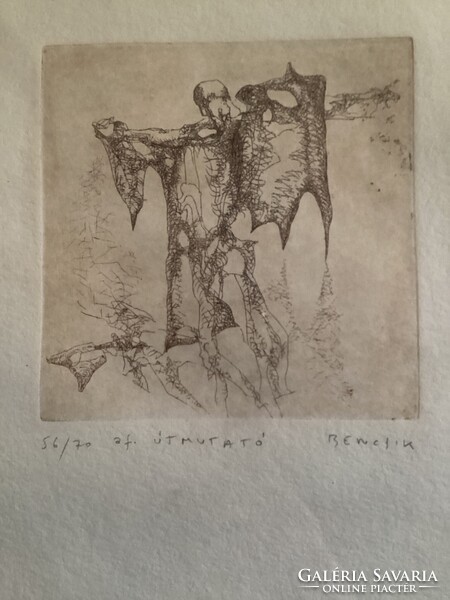 Bencsik János (1945-): Útmutató ( rézkarc )