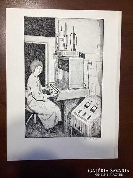 Kondor Lajos - Termikus elemzés ( szocreál rézkarc ) .